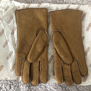 Coach suede shearling gloves (L)